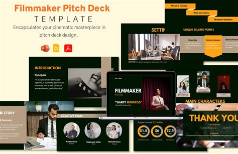 Film Pitch Deck Ppt Template - Template Shoptangerineboutique