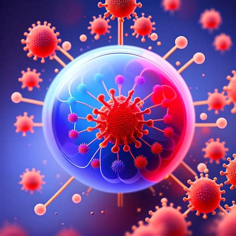 Premium AI Image | Virus under a microscope