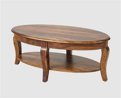 Buy Online Denmark Sheesham Wood Oval Coffee Table