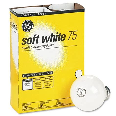 GE 41032 Standard Glass Incandescent Globe Soft White Bulbs, 75 Watts ...