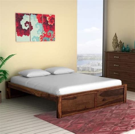 Buy HAXPERTS Malabar Solid Sheesham Wood Queen Size Bed (Matt Finish ...