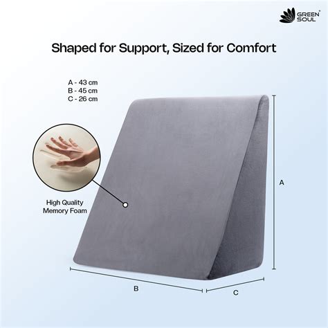 ErgoCore Wedge Pillow | Premium Memory Foam Wedge Cushion for Acid Reflux