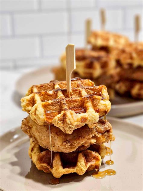 Chicken and Waffles Sandwich - Krystel's Cooking