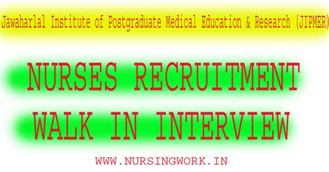 JIPMER Nurses Recruitment
