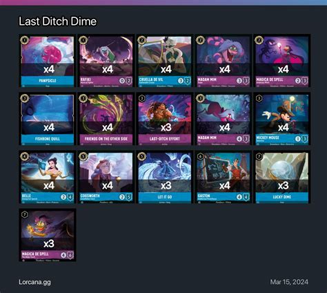 Last Ditch Dime Lorcana Deck | Lorcana.gg