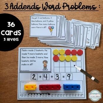 Image result for 3 Addends Math Mat
