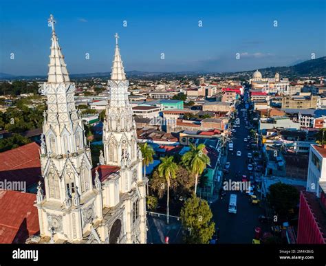 Beautiful aerial view of the City of San Salvador, capital of El ...
