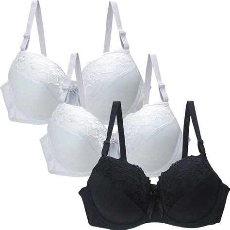 frariair Bras for Women 3 Pack Underwear BCDE Cup Bra Sexy Lace ...