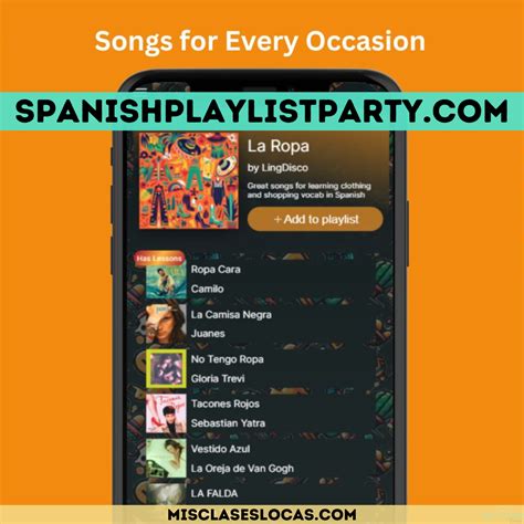 Authentic Songs Using SpanishPlaylistParty.com - Mis Clases Locas