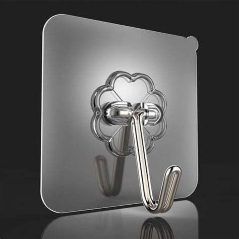 Pack Of 20 Adhesive Transparent Tiles Hooks