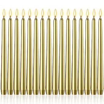MTLEE 16 Pcs 10 Inch Taper Candles Bulk Dripless Smokeless and ...