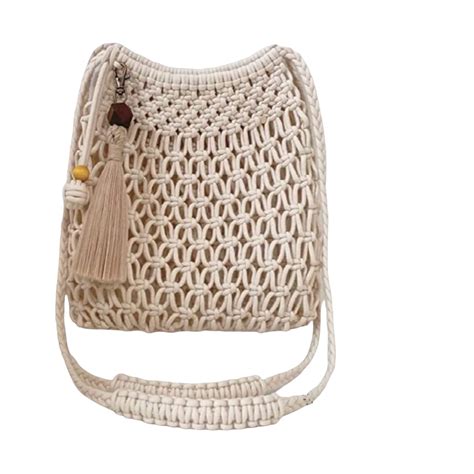 Buy R.R.LALA MACREME Handmade bag with macrame knots, macrame bag, knot ...