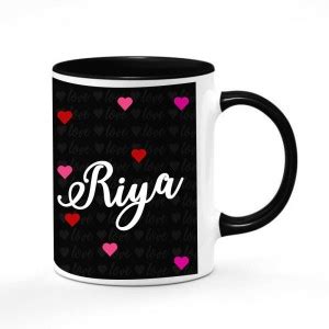 Gifts Zone - Riya Name Printed Black Inner Handle, Best Gifts For ...