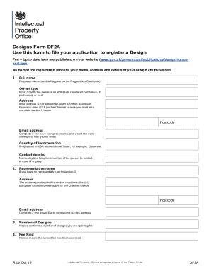 Fillable Online Designs Form DF2A - Guidance Notes Fax Email Print ...