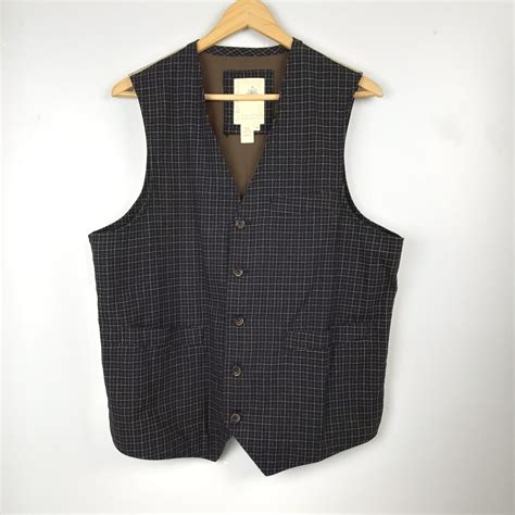 THE TERRITORY AHEAD Men's Wool Vest Waistcoat Size Me… - Gem