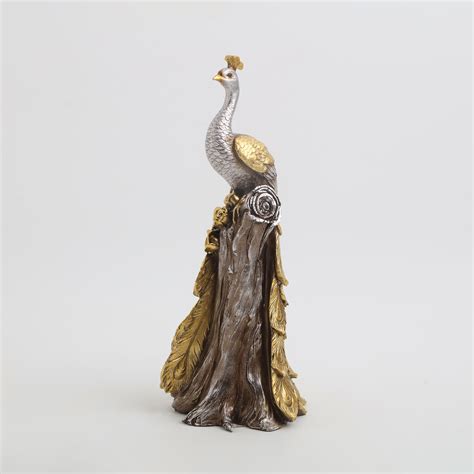 Buy Corsica Mayur Polyresin Standing Peacock Figurine from Home Centre ...