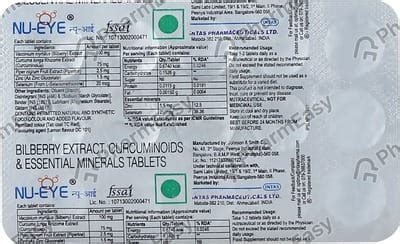 Buy Nu Eye Strip Of 15 Tablets Online at Flat 15% OFF | PharmEasy