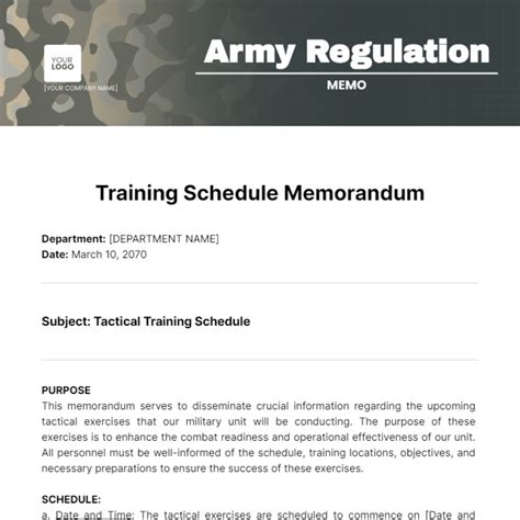 Army Memo Regulations at Cameron Maughan blog