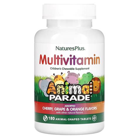 NaturesPlus, Animal Parade, Children's Chewable Multivitamin Supplement ...