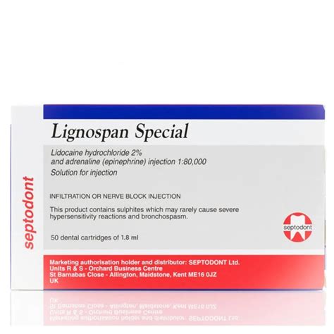 Septodont Lignospan Special (50 cartridges) – Dentaid Devices