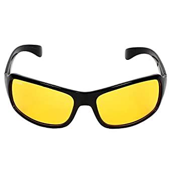 Buy CREATURE Black Wrap-Around Sunglasses for Men(Lens-Yellow|Frame ...