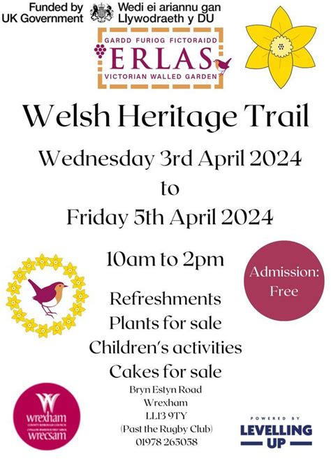 Welsh Heritage Trail , Erlas Victorian Walled Garden, Wrexham, 3 April ...