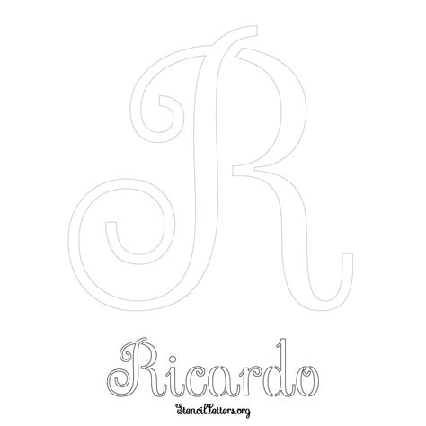 Ricardo Free Printable Name Stencils with 6 Unique Typography Styles ...