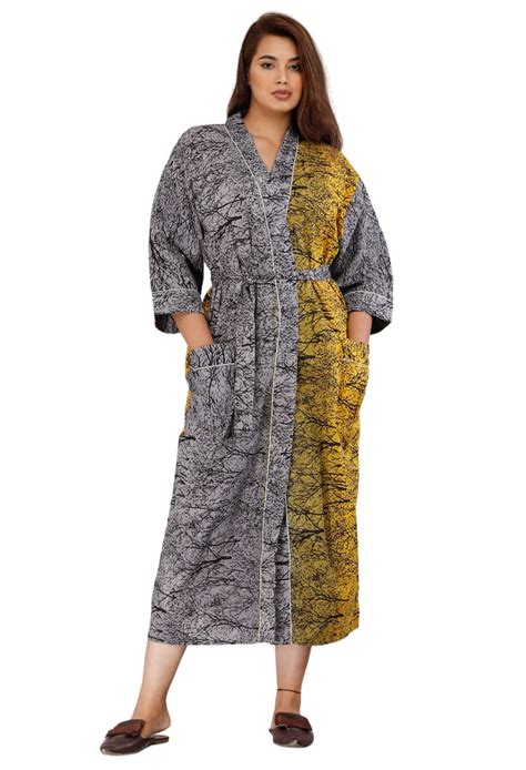 Buy Travinart Multi color Printed Kimono Bath Robe Women Dress lovery ...