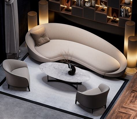 Okinawa Elegance Curved Sofa – Indian Nest