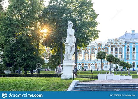 Catherine Palace and Park in Tsarskoe Selo Pushkin at Sunset, St ...