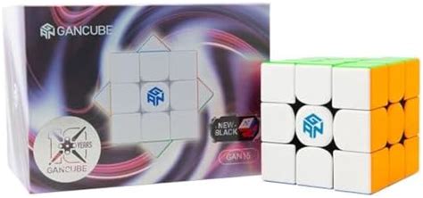 Buy GAN 15 New Black 3x3 Magnetic Speed Cube | Ultra-Light 60g & UV ...