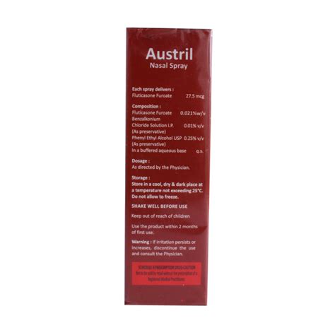 Austril 27.5 mcg Nasal Spray 6 gm Price, Uses, Side Effects ...