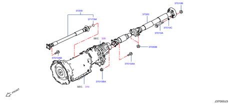 Infiniti Q50 Drive Shaft (Front) - 37200-1CA1A - Genuine Infiniti Part
