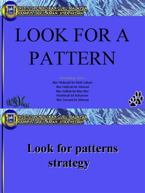 Image result for Look for a Pattern Problem Solving