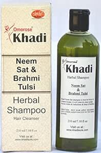 Buy Khadi Neem Sat Bhrami Tulsi Shampoo (210 ml) Online at Low Prices ...