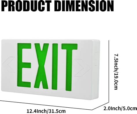 Buy AKT LIGHTING GREEN LED Exit Sign Emergency Light with Battery Backu ...