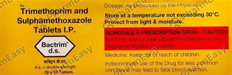 Bactrim DS Tablet: Uses, Side-effects, Price, Dosage & More Info ...