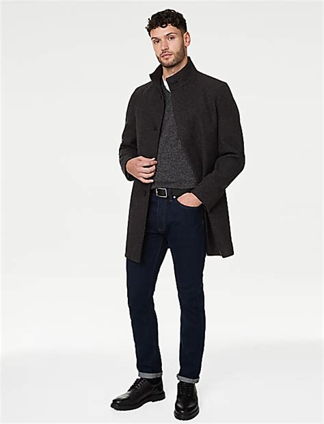 Buy Funnel Neck Coat at Marks & Spencer