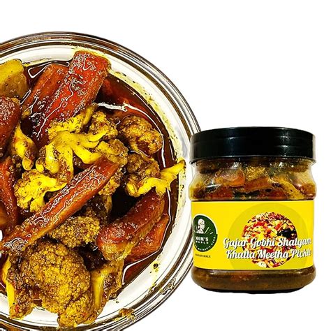 Wadian Wale Homemade Gajar Gobhi Shalgam Khatta Meetha Jaggery Pickle ...