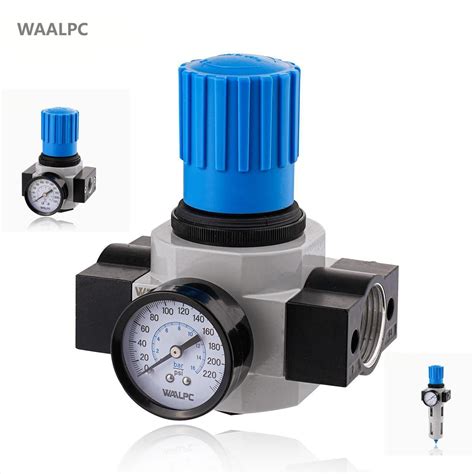 1/8 1/4 3/8 1/2 Air Pneumatic Pressure Gauge Relief Regulating ...
