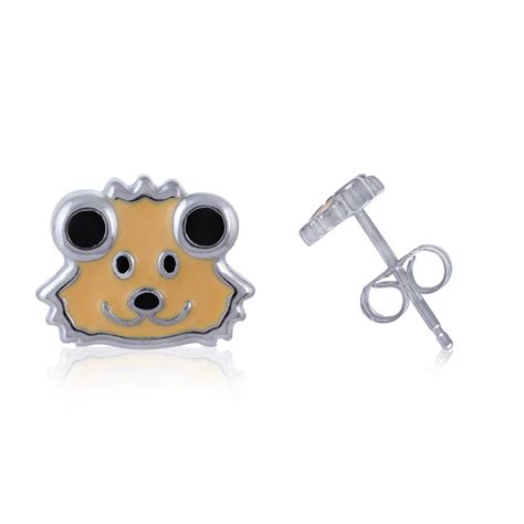 925 Sterling Silver Mini Furry Rhodium Plated Stud For Kids – Vendi