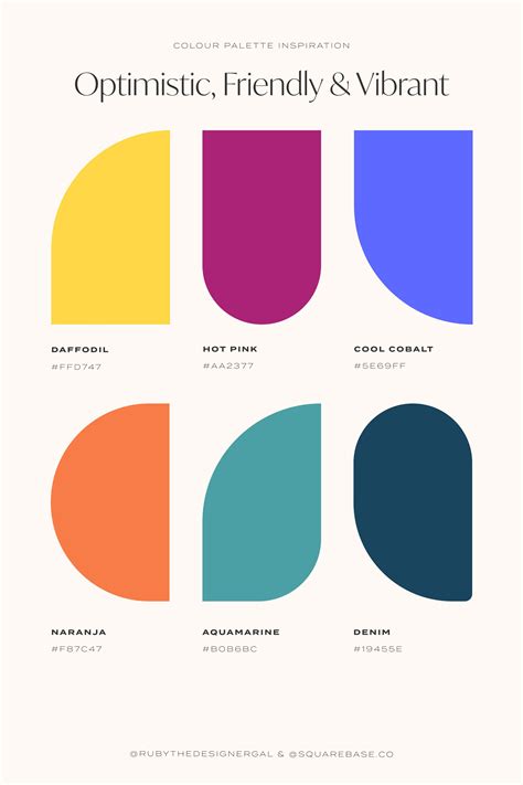 Optimistic, Friendly and Vibrant Colour Palette for your Brand or Squarespace Website | Color ...