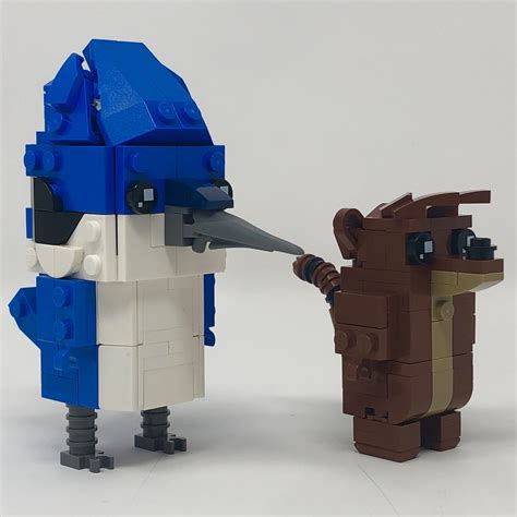 Regular Show's Mordecai and Rigby as LEGO Brickheadz - HARRISON BENEDICT