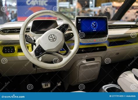 Volkswagen ID. BUZZ Interior, Steering Wheel, Center Console, Cockpit, Dashboard, Display ...