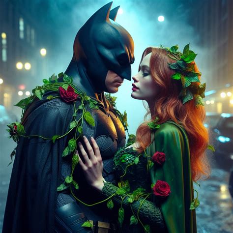 Cute moment between Batman and Poison Ivy by Gardenia76 on DeviantArt