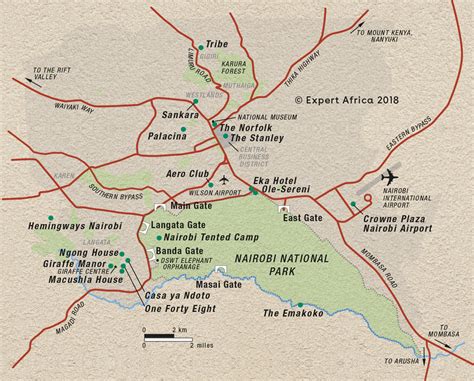 Map of Nairobi | Kenya | Expert Africa