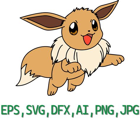 Buy Pokemon SVG DXF EPS Png Illustrator. Eevee Clipart Online in India ...