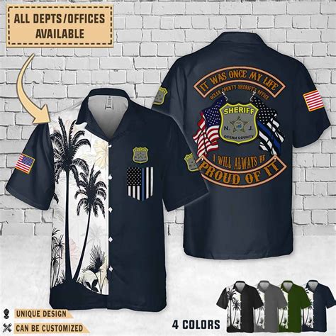Ocean County Sheriff’s Office NJ_Dual Flag Hawaiian Shirt - Proudly ...