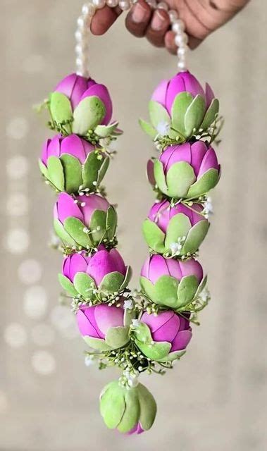SellPlus Designer Artificial Foam Lotus Flower Garland | Puja Mala ...