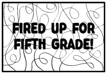 FIRED UP FOR FIFTH GRADE! Fifth Grade Summer Fun Packet, 1st Day of ...